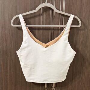 LG‎ White V-Neck Reversible Camisole with Tan Lining